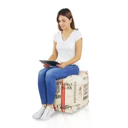 Eleganter Sitzpouf für vielseitige Nutzung im Wohnbereich