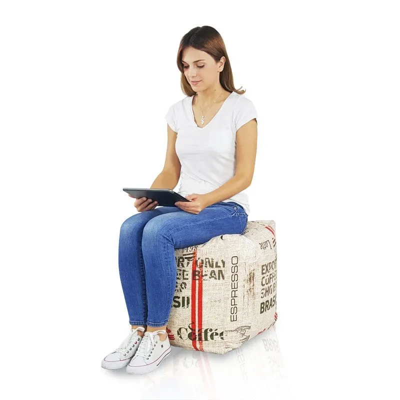 Eleganter Sitzpouf für vielseitige Nutzung im Wohnbereich