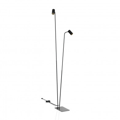 Doppelte Stehleuchte MONO 120 cm 2xGU10 | schwarz/gold 7718