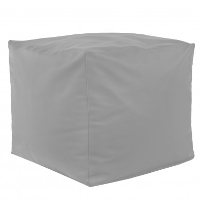 Hellgrau Sitzhocker Kunstleder Cubo