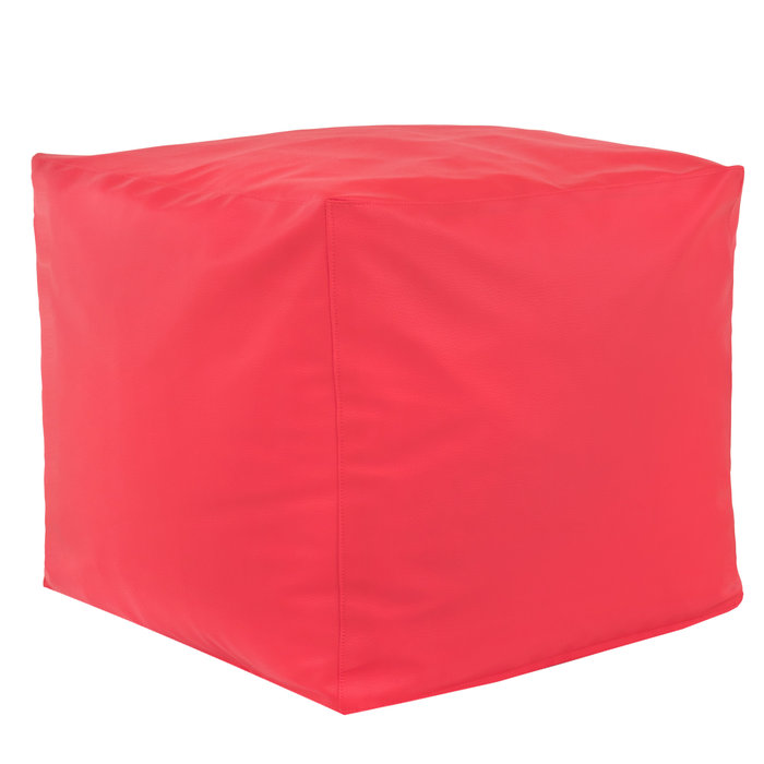 Rosa Sitzhocker Kunstleder Cubo Mädchen