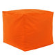 Orange Sitzhocker Kunstleder Cubo Jugendzimmer
