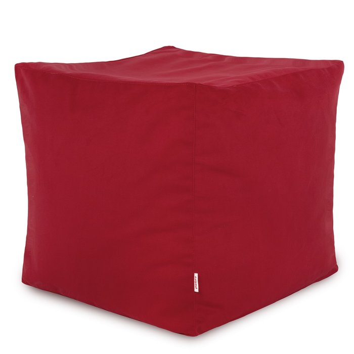 Rot Sitzhocker Plüsch Cubo Wohnzimmer