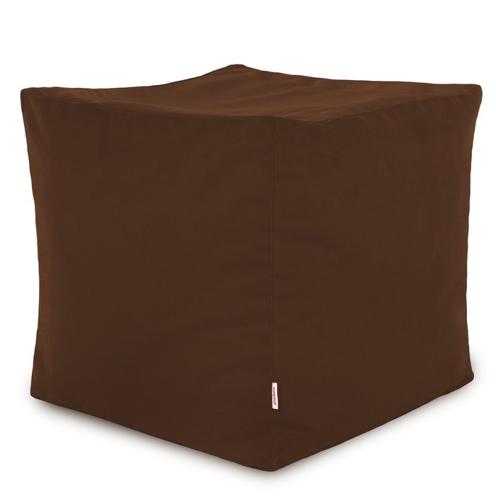 Dunkelbraun Sitzhocker Plüsch Cubo