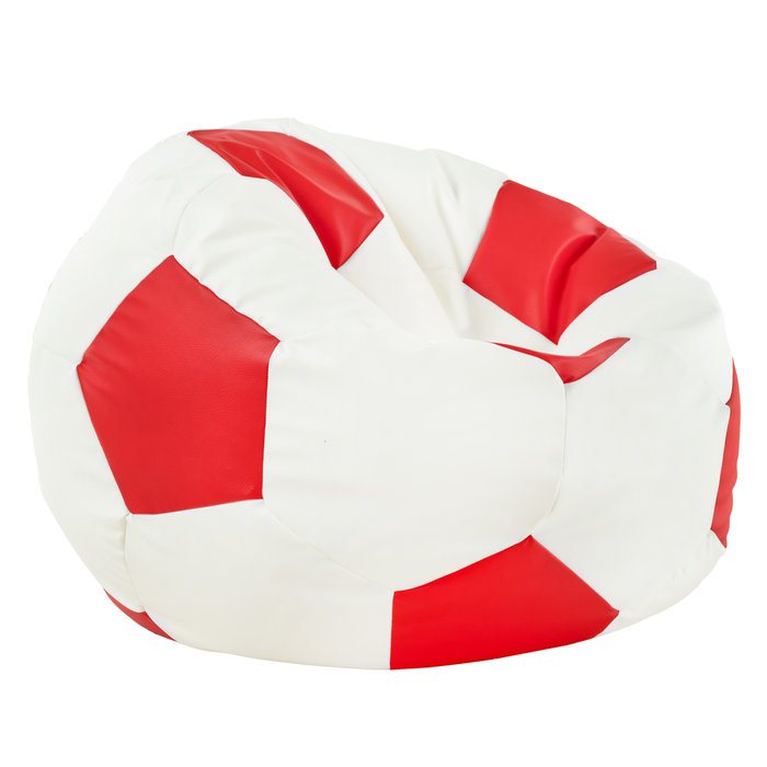 Rot Sitzsack Fußball Wohnzimmer Kunstleder