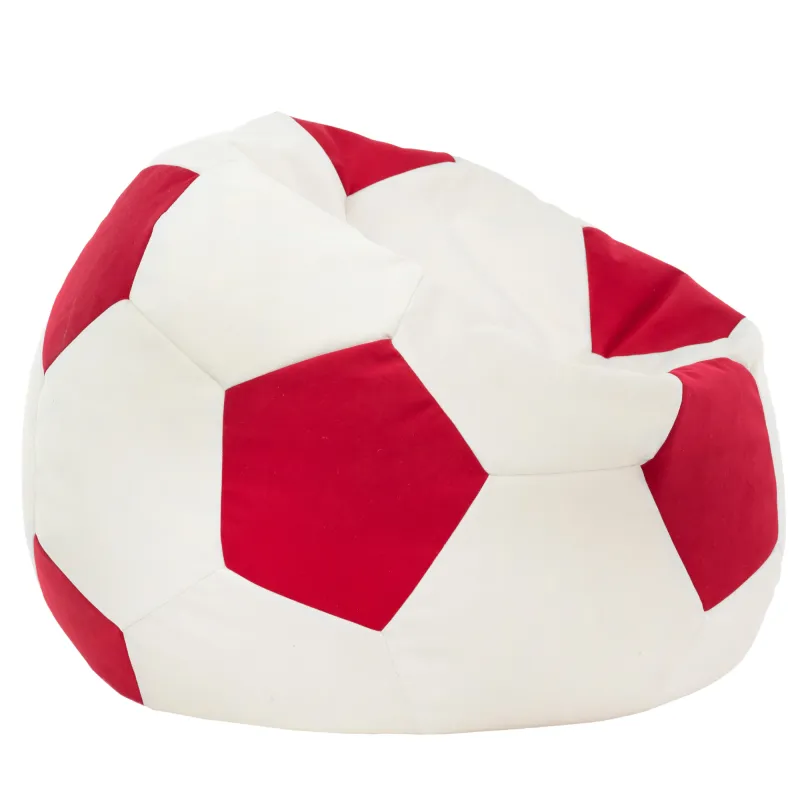 Sessel Sitztzsack Fußball XL für Kinder - Soft-Velours – Ansicht 5