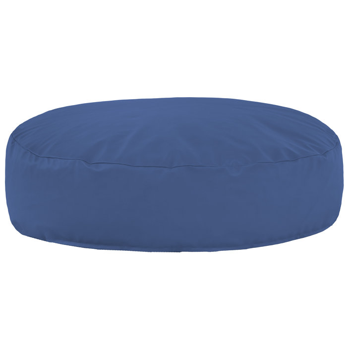 Blau Bodensitzkissen Kunstleder Rund