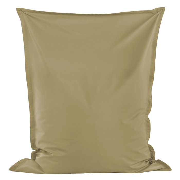 Dunkelbeige Sitzkissen XXL Kunstleder
