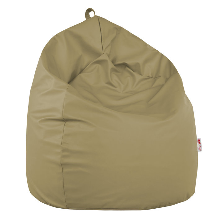 Dunkelbeige Kindersitzsack Kunstleder Relax