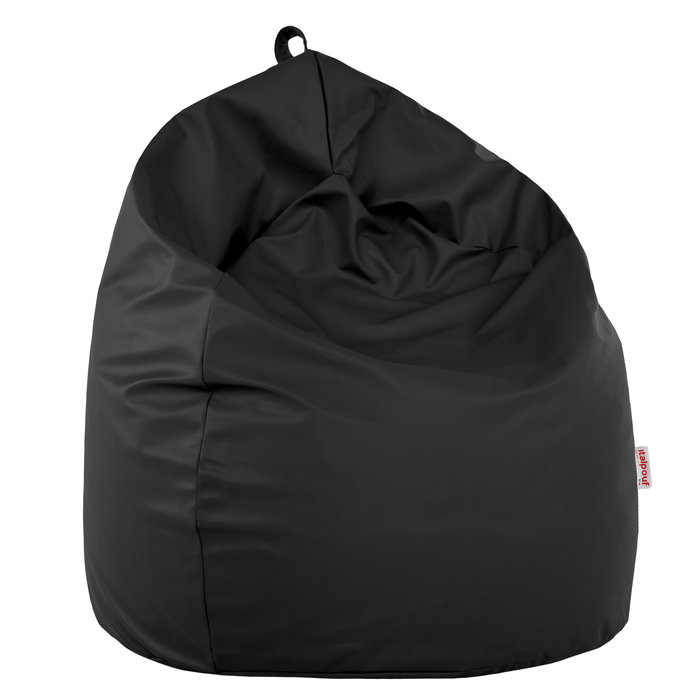 Schwarz Kindersitzsack Kunstleder Bezug