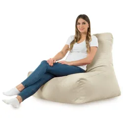 Sitzsack-Sessel mit Rückenlehne Bali - Soft-Velours