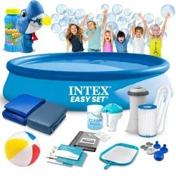 Aufblasbarer Gartenpool 366 x 76 cm 15in1 Intex 28132 + Seifenblasenmaschine GRATIS