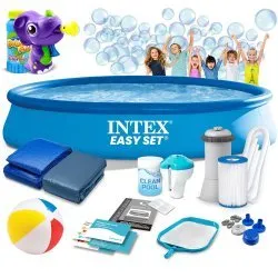 INTEX 28158 Aufblasbar Pool 457 x 84 cm 15-in-1 + Seifenblasenmaschine GRATIS
