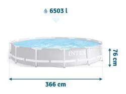 366 x 76 cm 16in1 INTEX 26712 Gartenregalpool + Sprudelmaschine GRATIS
