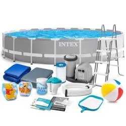 Stahlrahmen-Gartenschwimmbecken 610 x 132 cm 18in1 Komplettset INTEX 26756