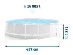 Gestellter Gartenpool 457x122 cm Satz 17in1 INTEX 26726