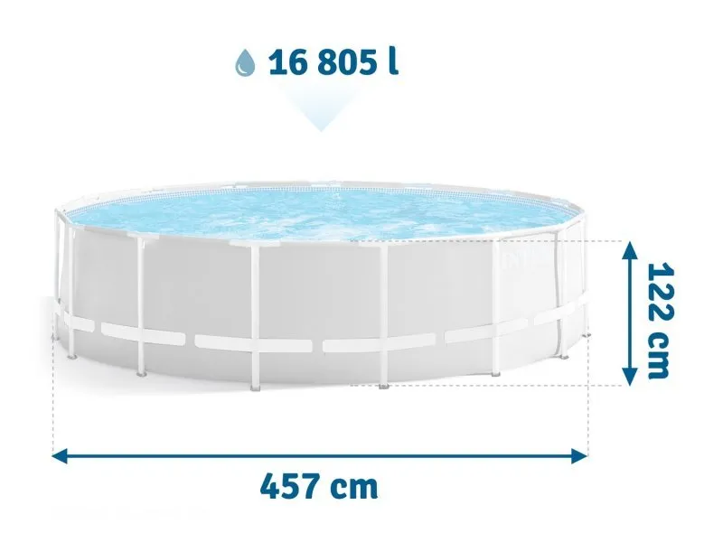Gestellter Gartenpool 457x122 cm Satz 17in1 INTEX 26726