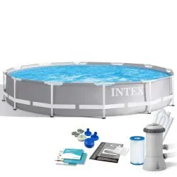 Garten Stahlrahmenbecken 366 x 76 cm 9-in-1 Set INTEX 26712