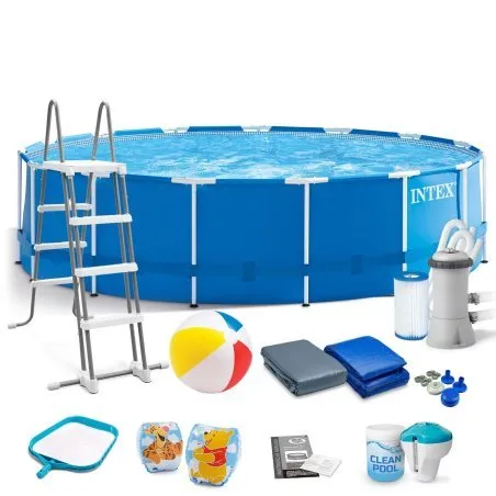 Gestellter Gartenpool 457 x 122 cm 17in1 INTEX 28242