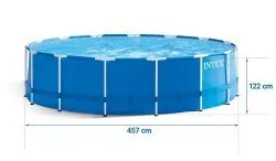 457 x 122 cm 12 in1 INTEX 28242 Rahmen-Gartenpool.