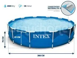 Gestellter Gartenpool 366 x 76 cm 6-in-1 Set INTEX 28210