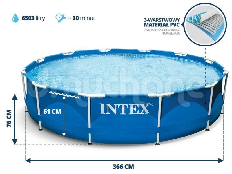 Gestellter Gartenpool 366 x 76 cm 6-in-1 Set INTEX 28210