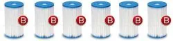 6 x Filter für Pumpenset Typ B INTEX 29005.