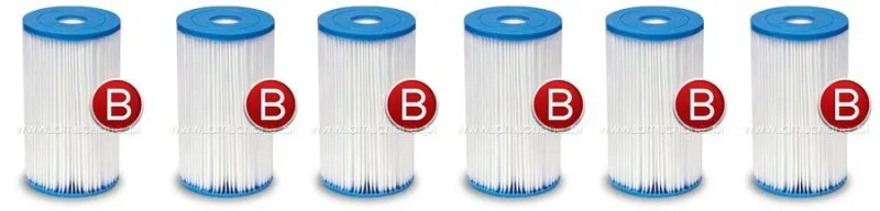 6 x Filter für Pumpenset Typ B INTEX 29005.