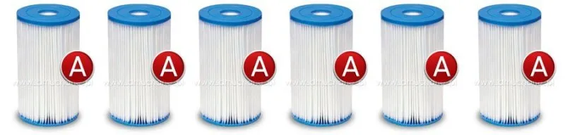 6 x Filter für Pumpenset Typ A INTEX 29000.