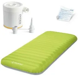Veloursmatratze für eine Person mit elektrischer Pumpe 191x76x17 cm INTEX 64097.