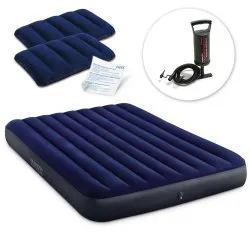 Aufblasbare Matratze mit Kolbenpumpe und zwei Kopfkissen INTEX 64765