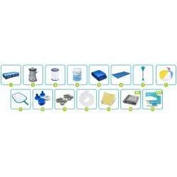 Bestway 56405N 400 x 211 x 81 cm 15in1 Gartenpool mit Regal