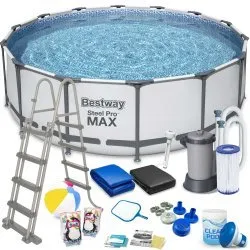 Bestway 5612Z Stahlrahmen Pool 488 x 122 cm 19 teilig