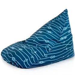 Boden-Sitzsack XL Bermuda - Premium Print-Stoff