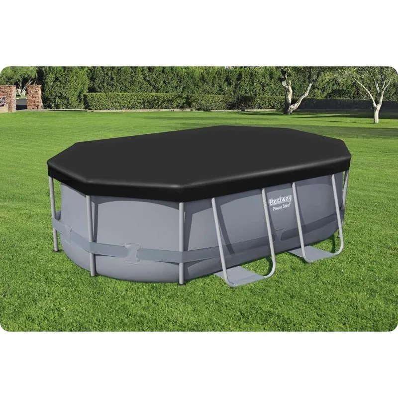 Abdeckung für ovalen Rahmenpool 300 x 200 x 84 cm Bestway 58424.