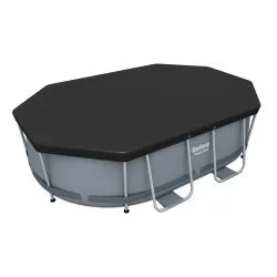 Abdeckung für ovalen Rahmenpool 300 x 200 x 84 cm Bestway 58424.