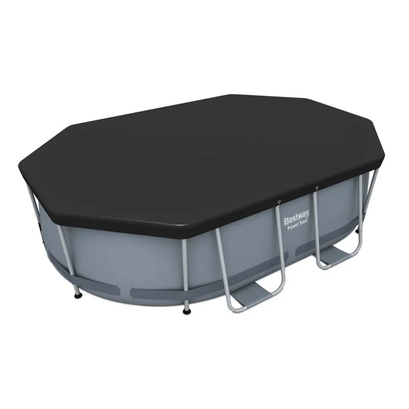 Abdeckung für ovalen Rahmenpool 300 x 200 x 84 cm Bestway 58424.