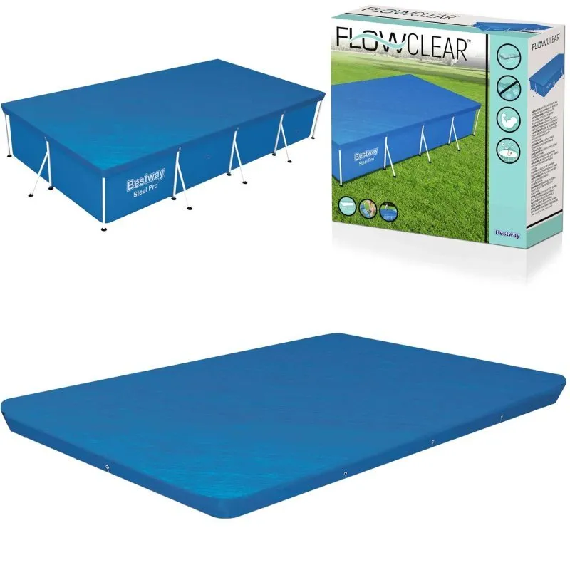 Abdeckung für 400 x 211 cm Rahmenbecken Bestway 58107.