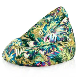Sitzsack mit Rückenlehne XXL Drop - Premium Print-Stoff