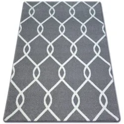 Dywan SKETCH - F934 szaro/kremowy trellis