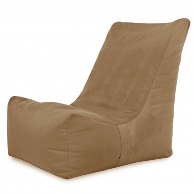 Beige Sitzsack Sessel XXL Plüsch