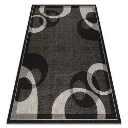 TEPPICH SISAL FLOORLUX 20078 black / silver