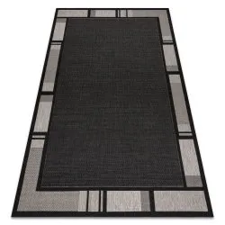 TEPPICH SISAL FLOORLUX 20195 schwarz / silber