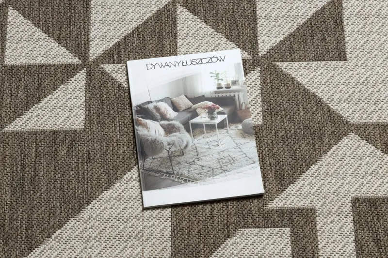 DYWAN SZNURKOWY SIZAL FLOORLUX 20489 champagne / taupe TRÓJKĄTY