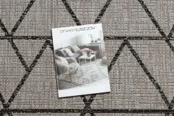 DYWAN SZNURKOWY SIZAL FLOORLUX 20508 silver / black TRÓJKĄTY