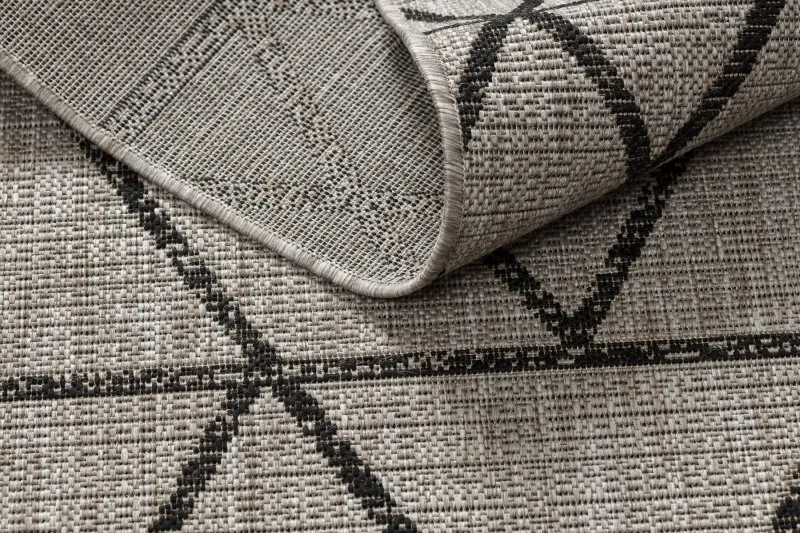 DYWAN SZNURKOWY SIZAL FLOORLUX 20508 silver / black TRÓJKĄTY