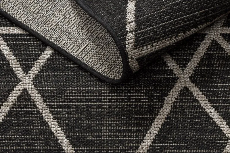 DYWAN SZNURKOWY SIZAL FLOORLUX 20508 black / silver TRÓJKĄTY