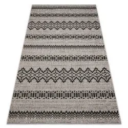TEPPICH SISAL FLOORLUX 20510 silbern / schwarz