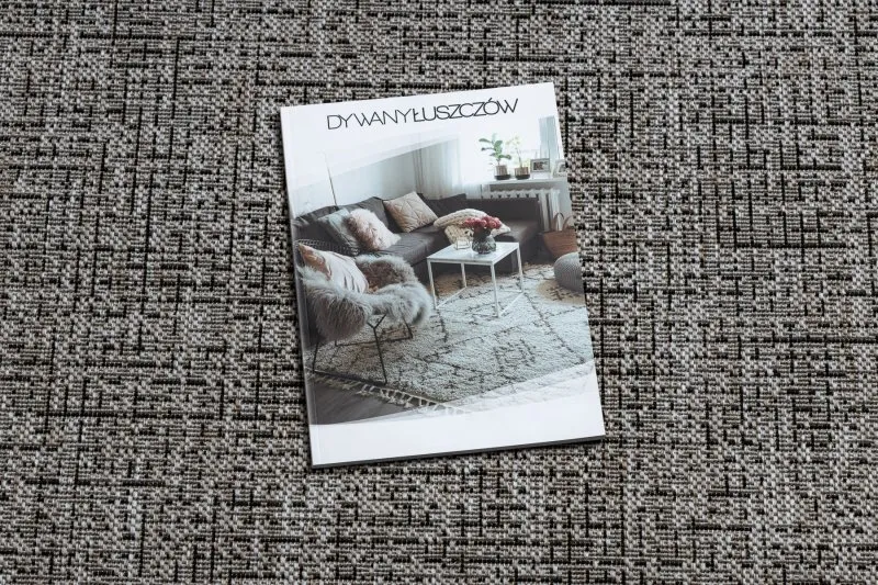 DYWAN SZNURKOWY SIZAL FLOORLUX KOŁO 20401 Ramka srebrny / czarny