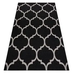 TEPPICH SISAL FLOORLUX 20608 Marokkanisches Spalier, Trellis schwarz / silber 